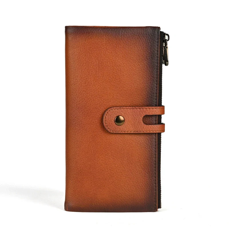 Men's Bifold Long Leather Wallet – "Ledger Fold"
