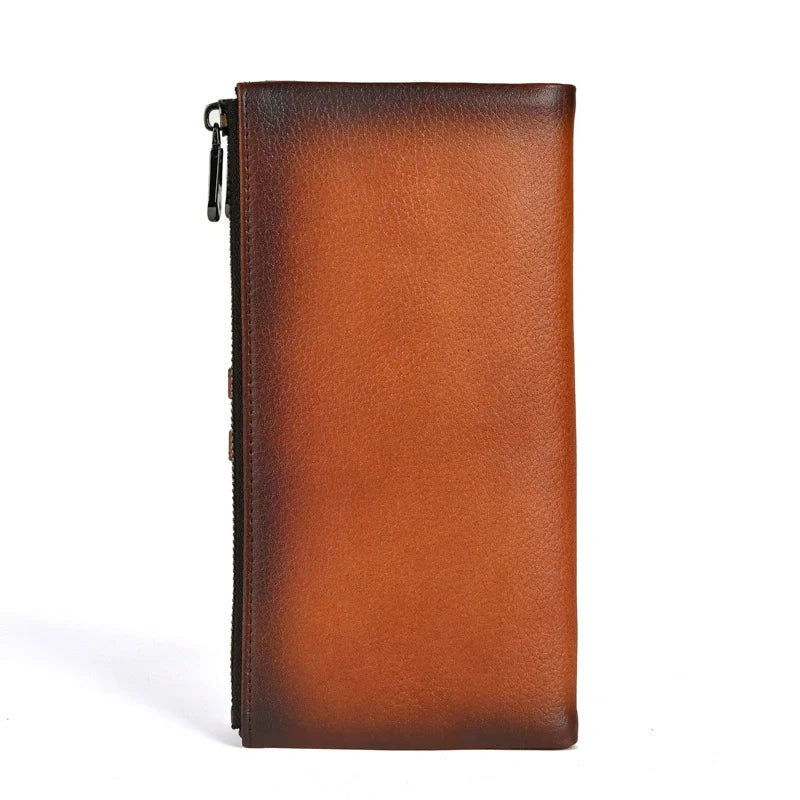 Men's Bifold Long Leather Wallet – "Ledger Fold"