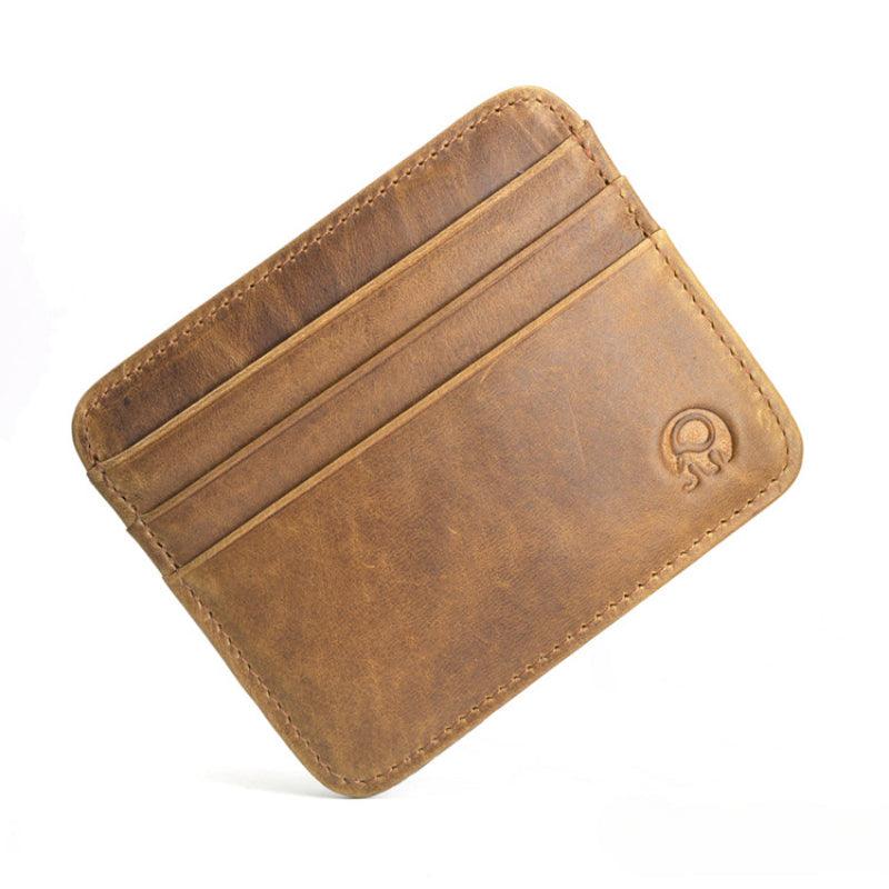 Men’s Card Holder-Multi Color/Golden Color-Textured Leather-Men’s Gift