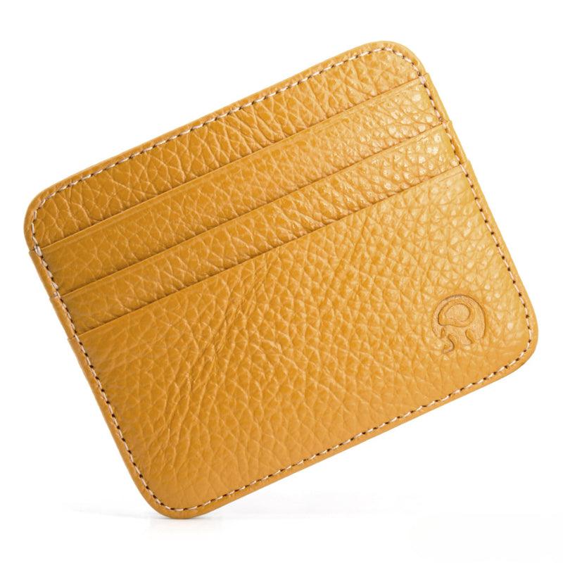 Men’s Card Holder-Multi Color/Golden Color-Textured Leather-Men’s Gift