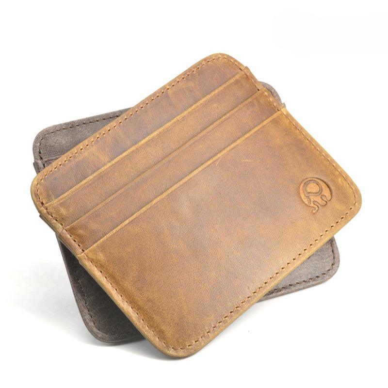 Men’s Card Holder-Multi Color/Golden Color-Textured Leather-Men’s Gift