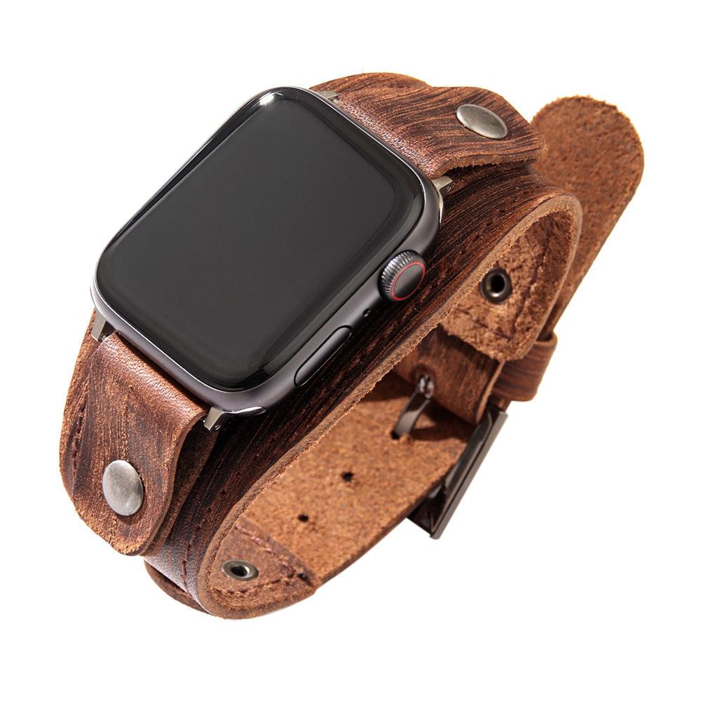 Men’s Classic Leather Bracelet for Apple Watch-Fashionable Gift