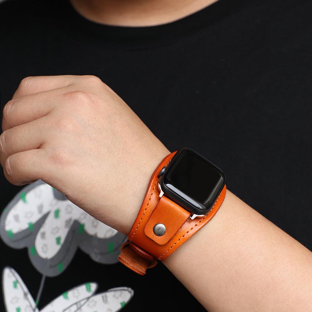 Men’s Classic Leather Bracelet for Apple Watch-Fashionable Gift