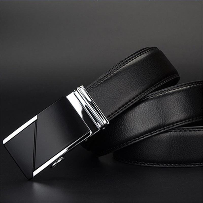 Men’s Leather Belt-Black Belt-Clicky Buckle-for Business-Men’s Gift