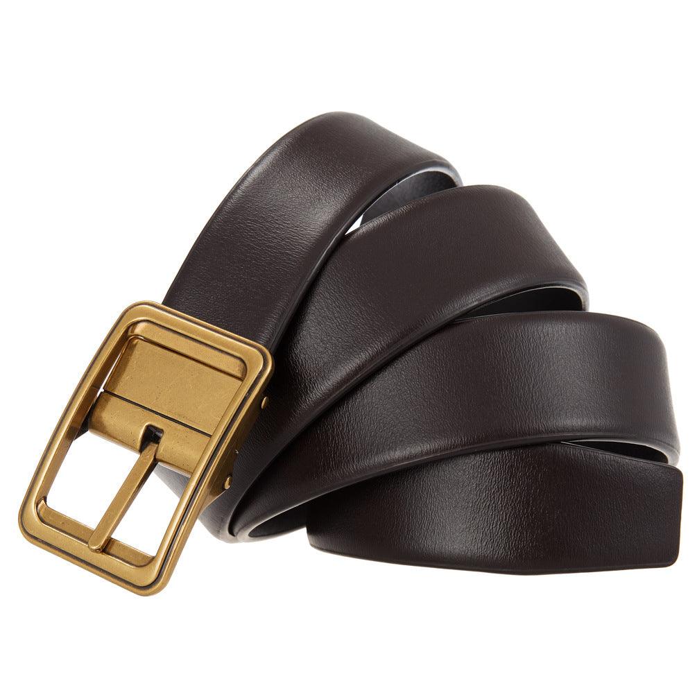 Men’s Leather Belt-Durable & Business Stylish | Golden Buckle Belt