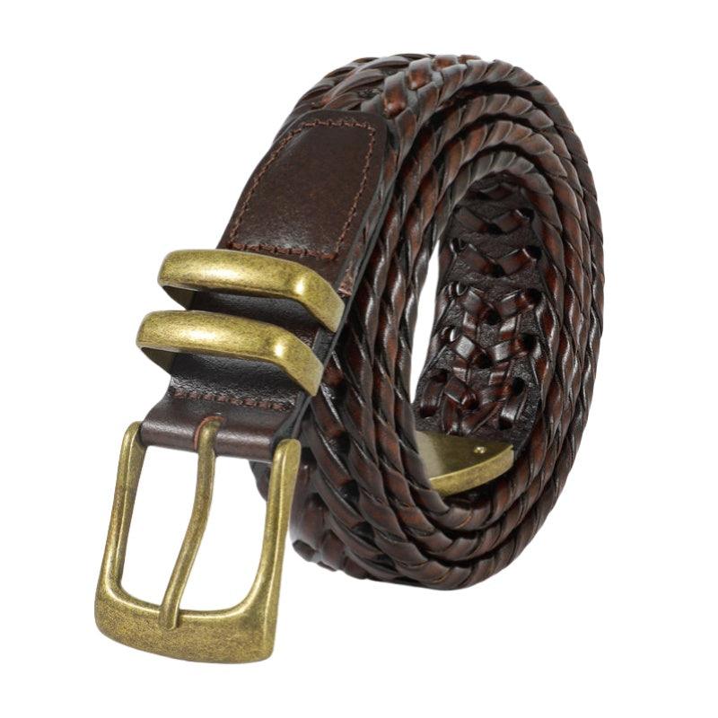 Men’s Leather Belt-Hand Braided-Traditional & Vintage Craftsmanship