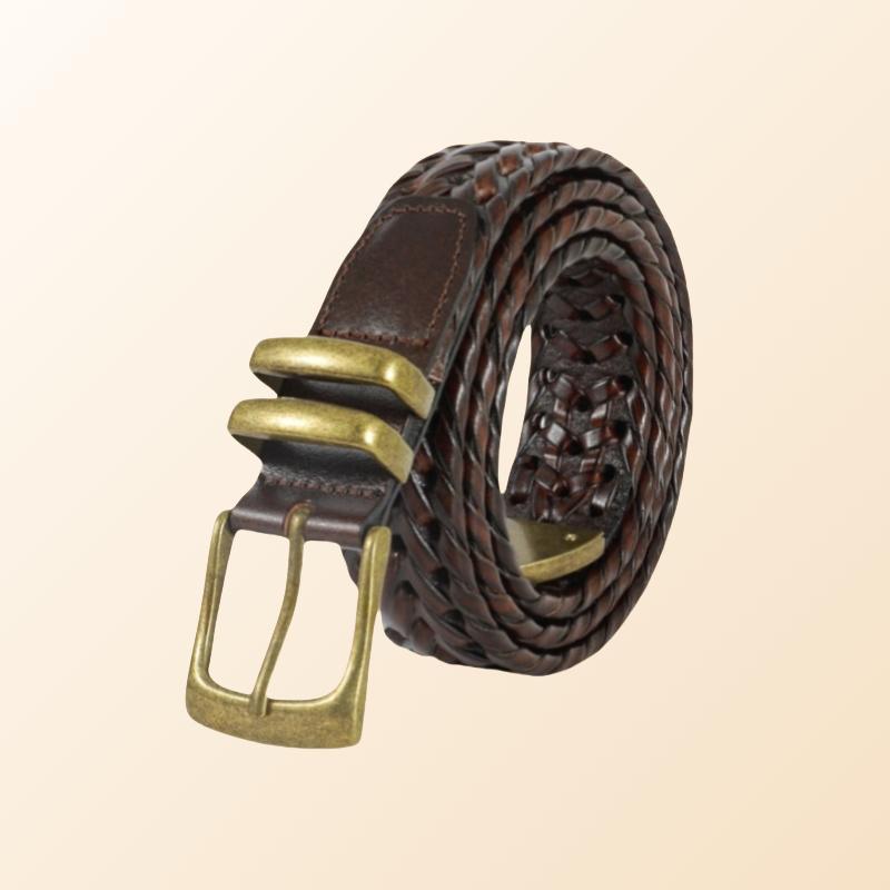 Men’s Leather Belt-Hand Braided-Traditional & Vintage Craftsmanship