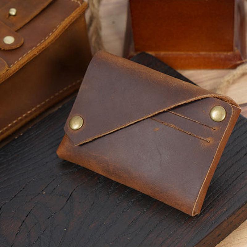 Men’s Leather Wallet-Asymmetrical Original Design-Gift for Men