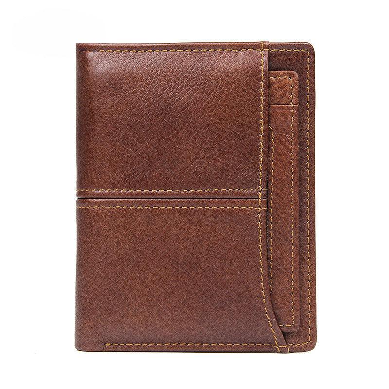 Men’s Leather Wallet & Card Holder-Black Coffee Brown-Gift Idea