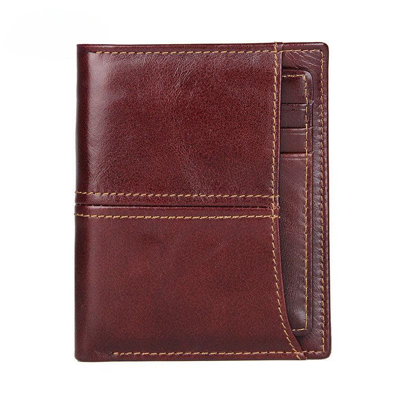 Men’s Leather Wallet & Card Holder-Black Coffee Brown-Gift Idea