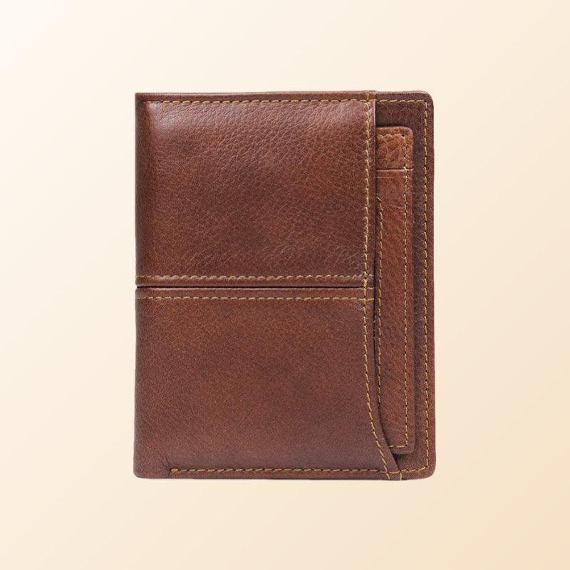 Men’s Leather Wallet & Card Holder-Black Coffee Brown-Gift Idea