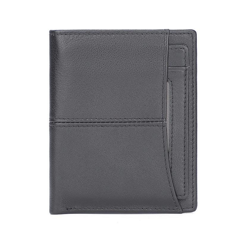 Men’s Leather Wallet & Card Holder-Black Coffee Brown-Gift Idea