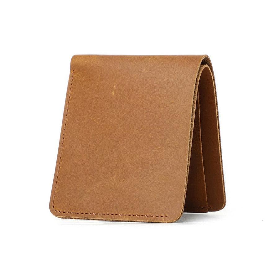 Men’s Leather Wallet-Vintage & Slim Design-Crazy Horse-Gift Idea