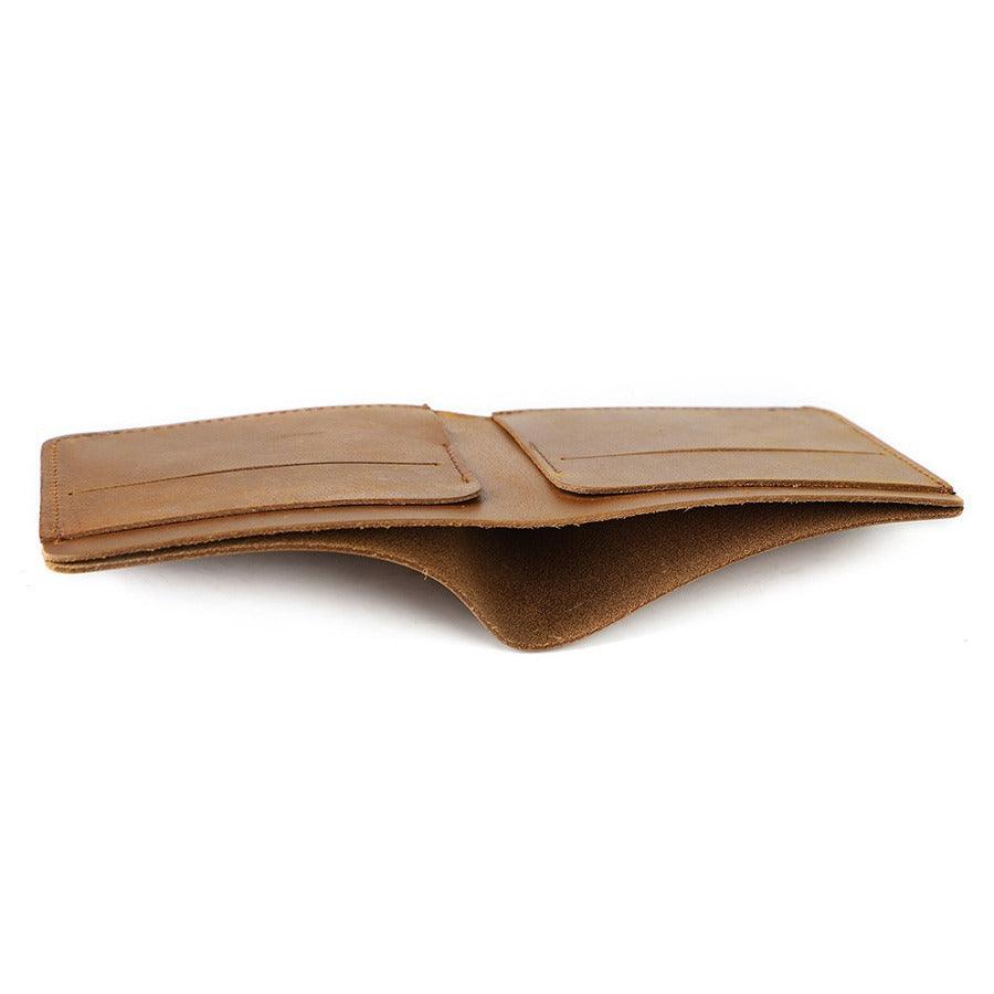 Men’s Leather Wallet-Vintage & Slim Design-Crazy Horse-Gift Idea