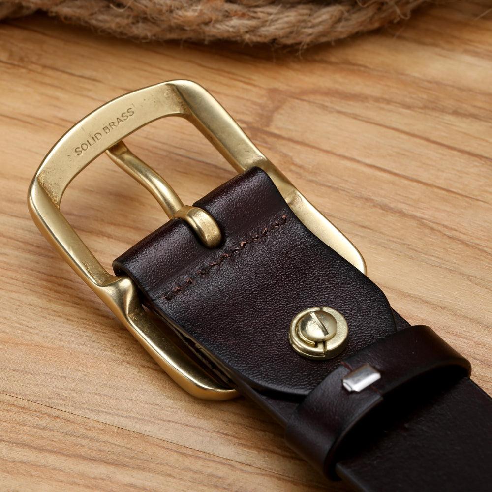 Men’s Luxury Leather Belt-Classic Black & Coffee-Men’s Gift