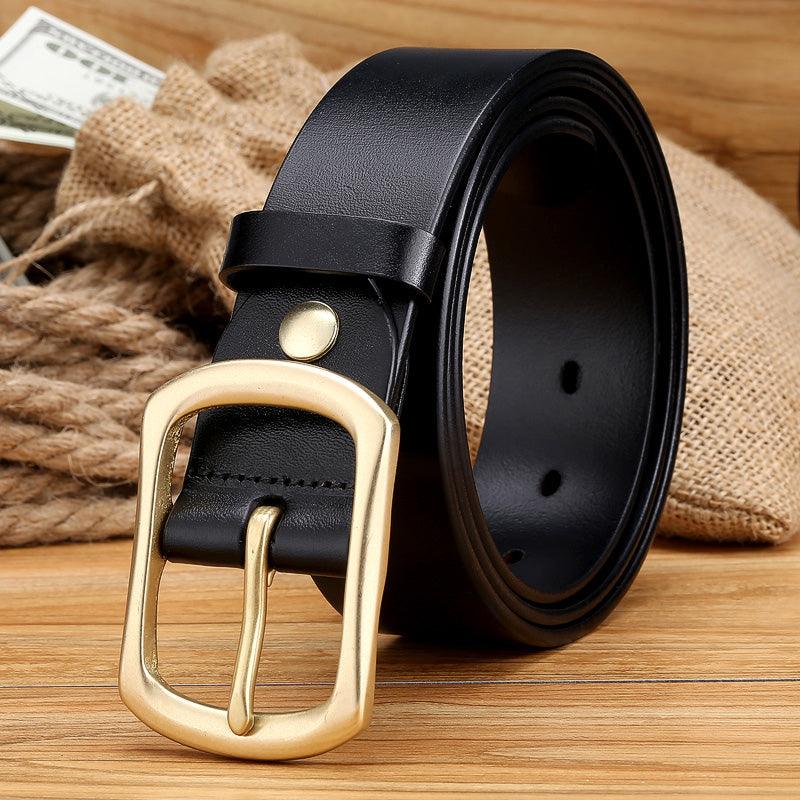 Men’s Luxury Leather Belt-Classic Black & Coffee-Men’s Gift