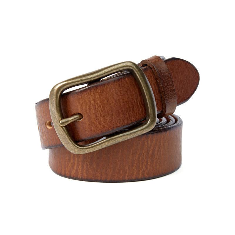 Men’s Luxury Leather Belt-Durable & Vintage-Black & Brown-Men’s Gift