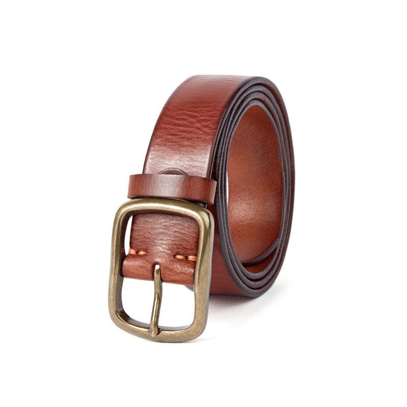 Men’s Luxury Leather Belt-Durable & Vintage-Black & Brown-Men’s Gift