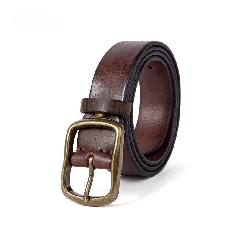 Men’s Luxury Leather Belt-Durable & Vintage-Black & Brown-Men’s Gift