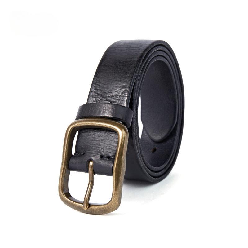 Men’s Luxury Leather Belt-Durable & Vintage-Black & Brown-Men’s Gift