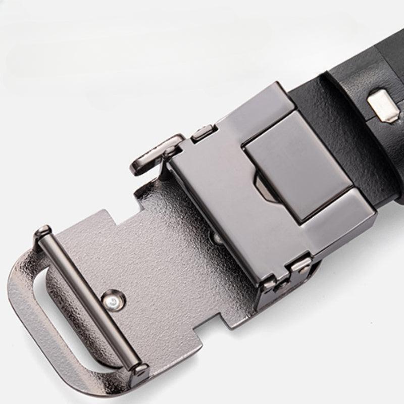 Men’s Luxury Leather Belt-in Black Brown-Business Style-Men’s Gift