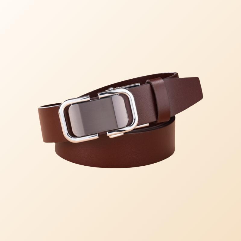 Men’s Luxury Leather Belt-in Black Brown-Business Style-Men’s Gift