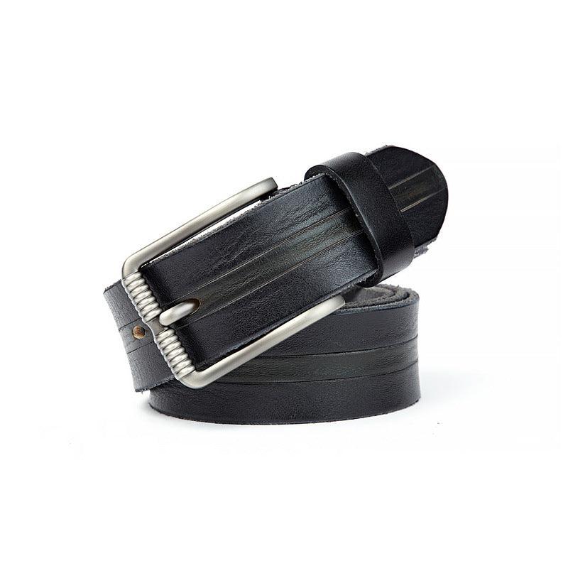 Men’s Luxury Leather Belt-Rustic Design-in Black Brown-Men’s Gift