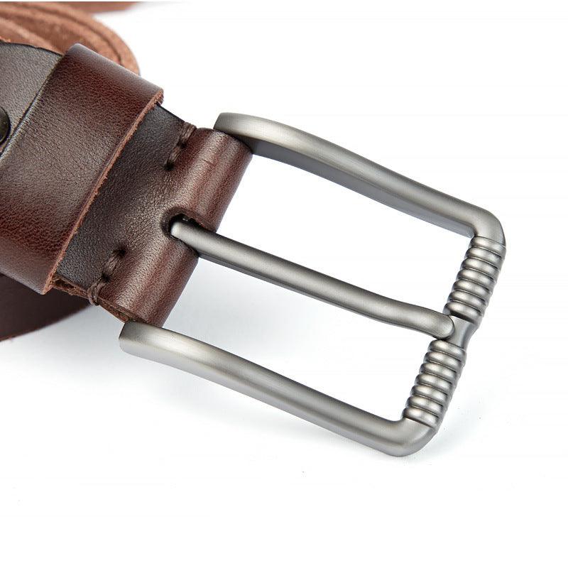 Men’s Luxury Leather Belt-Rustic Design-in Black Brown-Men’s Gift