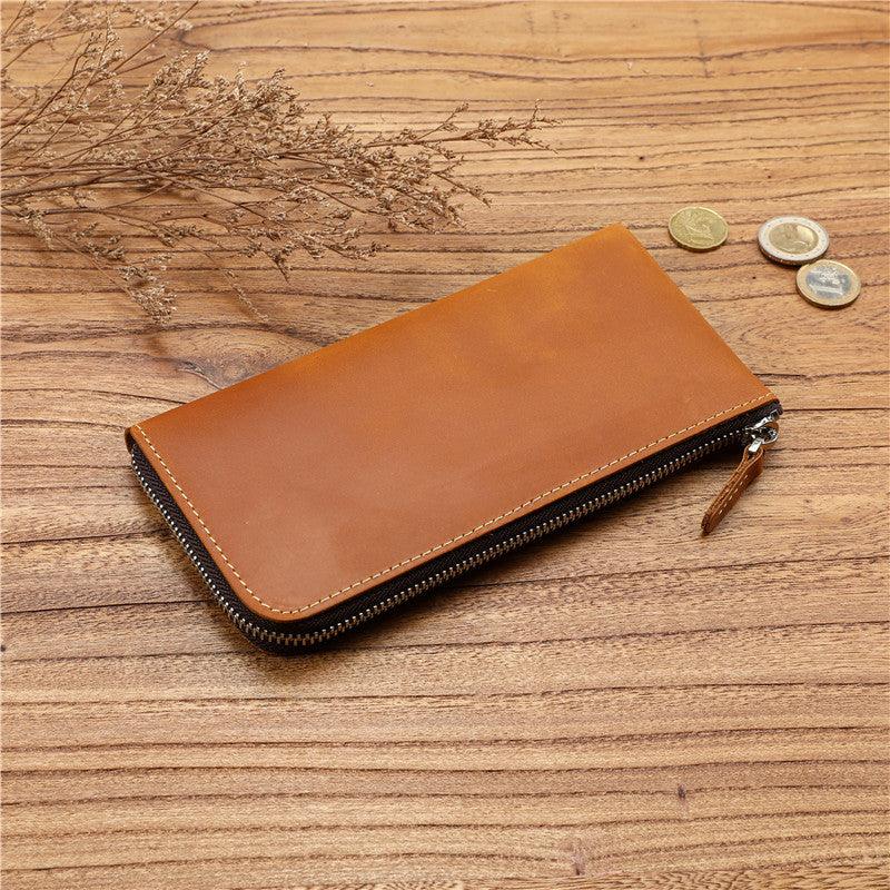 Men’s Luxury Leather Wallet-Durable Crazy Horse-Ideal Men’s Gift