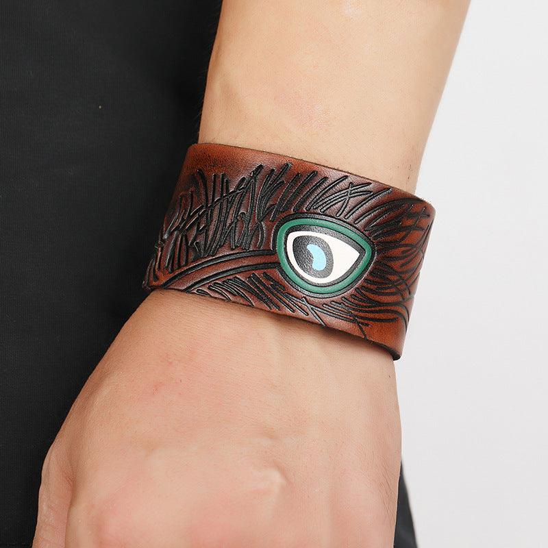 Men’s Original Bracelet-Artistic Peacock-Natural Power-Men’s Gift