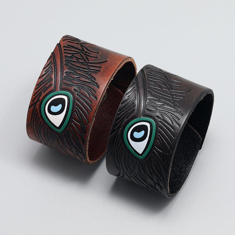 Men’s Original Bracelet-Artistic Peacock-Natural Power-Men’s Gift