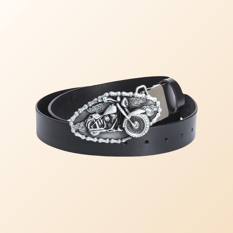 Men’s Western Cowboy Belt-Motorcycle Buckle for Rider-Men’s Gift