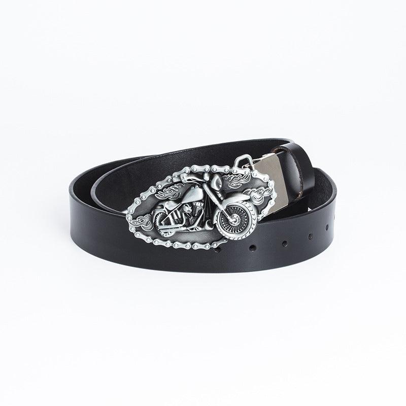 Men’s Western Cowboy Belt-Motorcycle Buckle for Rider-Men’s Gift