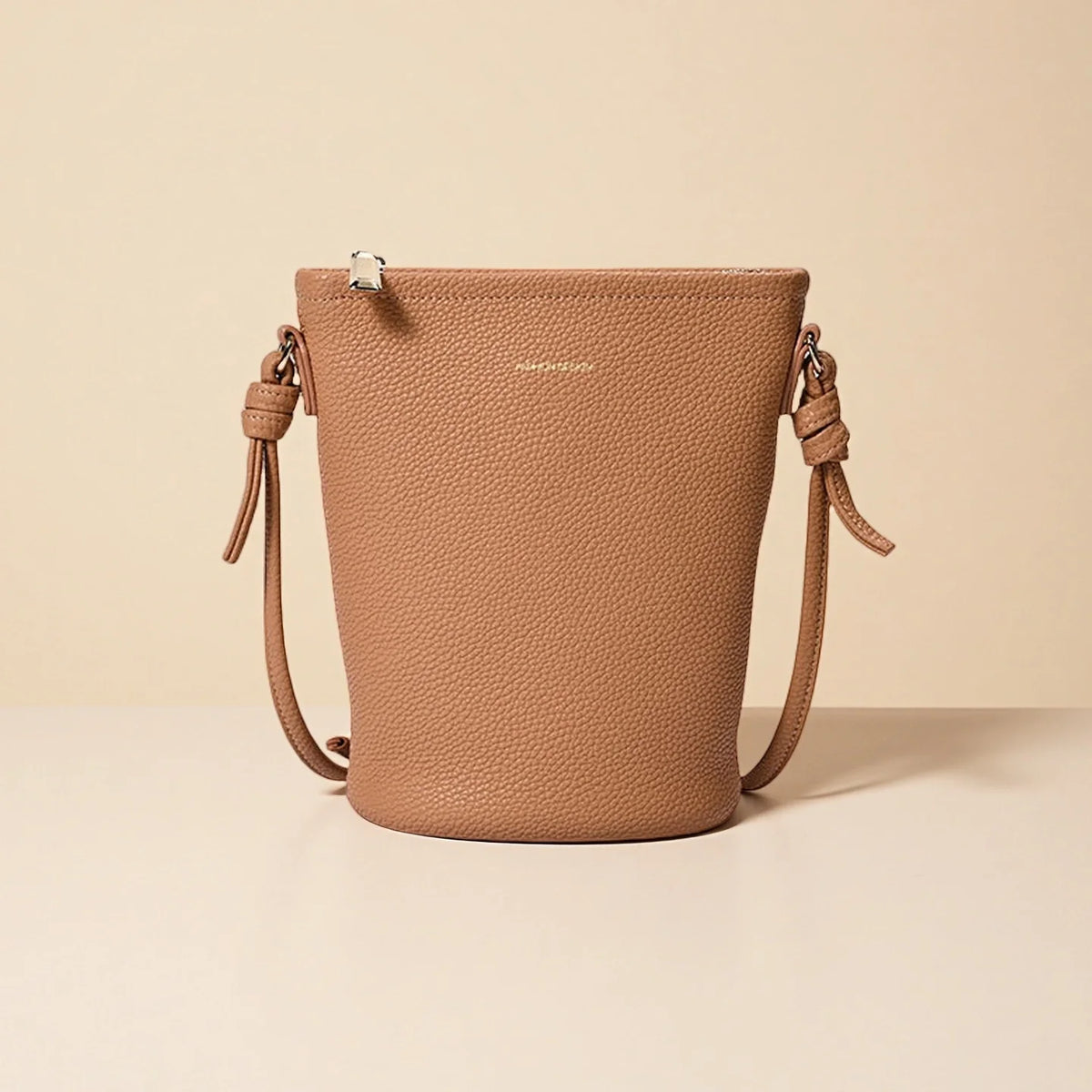 Mobile Phone Bag – Minimalist Genuine Leather Zip Crossbody