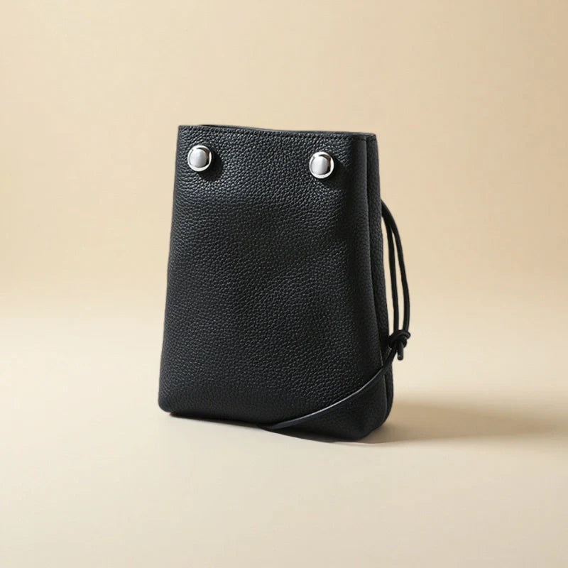 Phone Crossbody Bag Leather-"Chromaluxe"