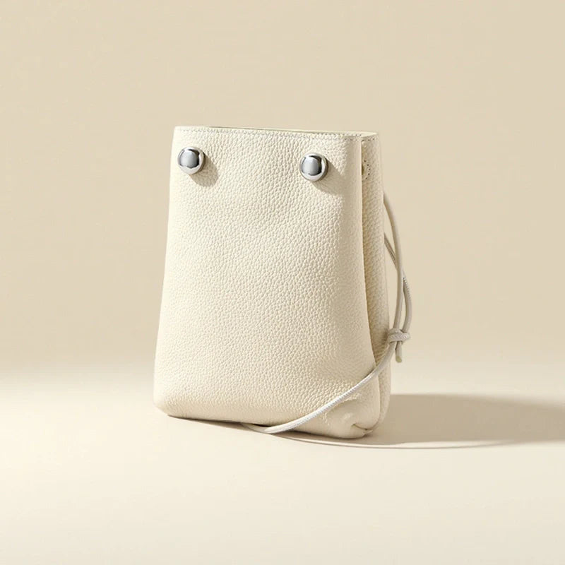 Phone Crossbody Bag Leather-"Chromaluxe"
