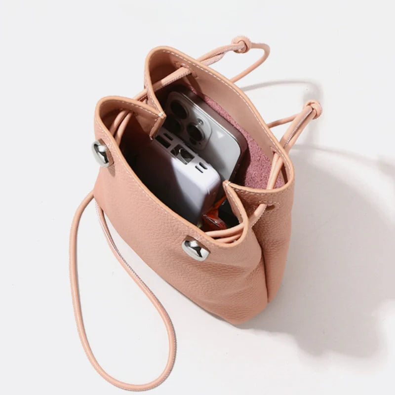 Phone Crossbody Bag Leather-"Chromaluxe"