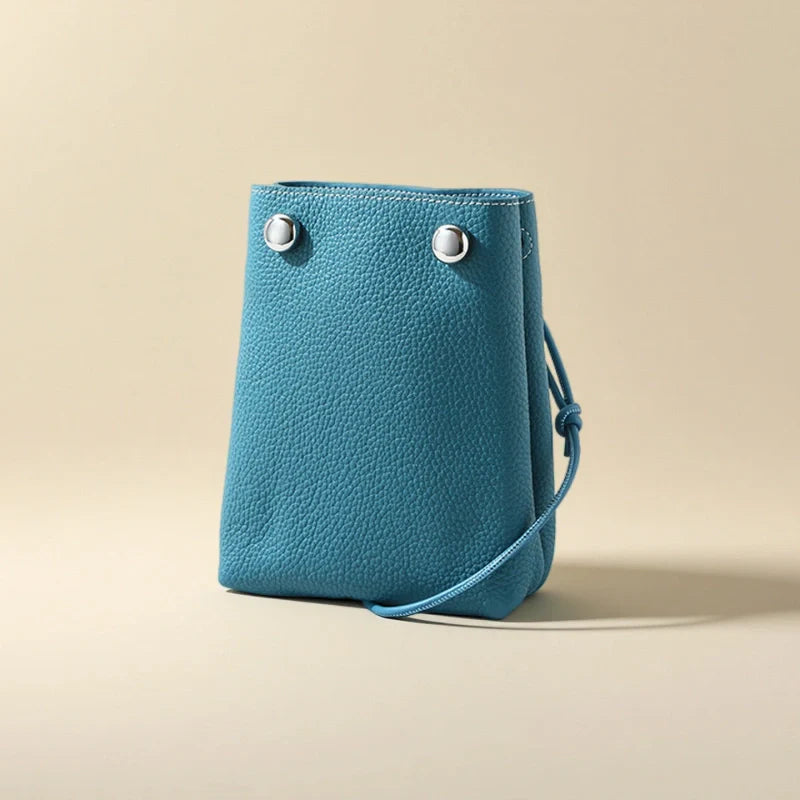 Phone Crossbody Bag Leather-"Chromaluxe"