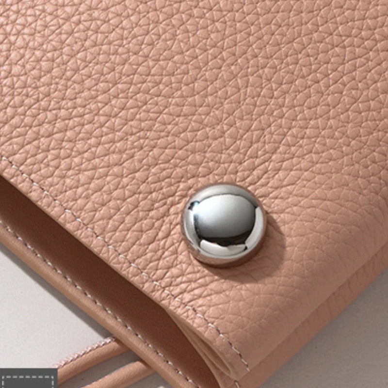 Phone Crossbody Bag Leather-"Chromaluxe"