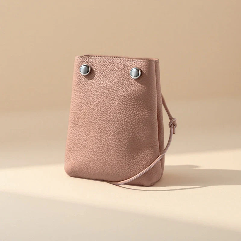 Phone Crossbody Bag Leather-"Chromaluxe"