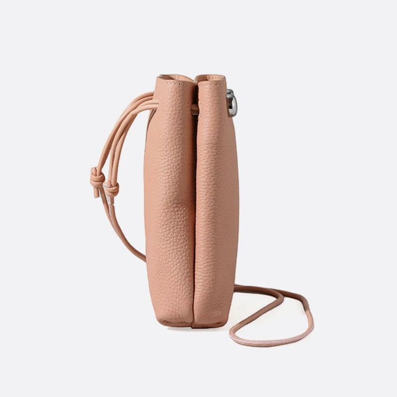 Phone Crossbody Bag Leather-"Chromaluxe"