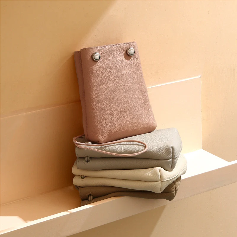 Phone Crossbody Bag Leather-"Chromaluxe"