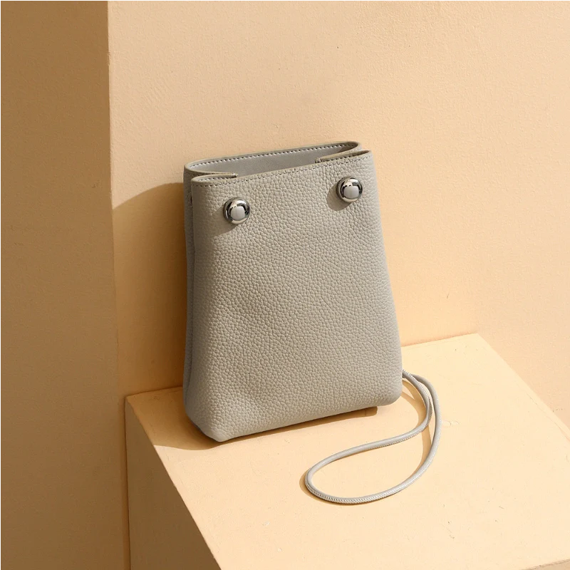 Phone Crossbody Bag Leather-"Chromaluxe"