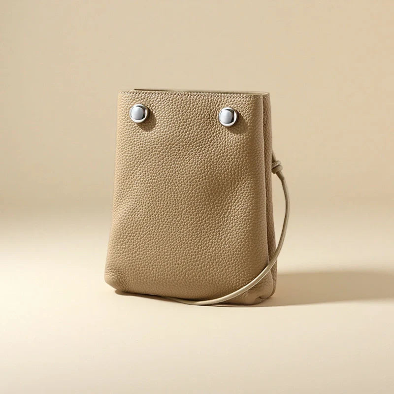 Phone Crossbody Bag Leather-"Chromaluxe"