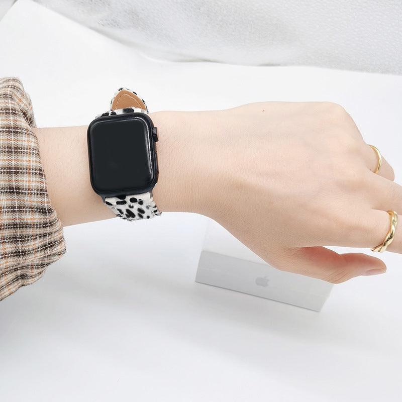 Women’s Leather Bracelet for Apple Watch-Leopard Print-Women’s Gift