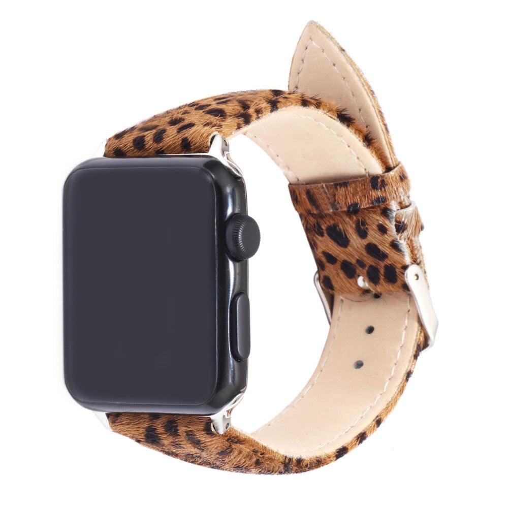 Women’s Leather Bracelet for Apple Watch-Leopard Print-Women’s Gift