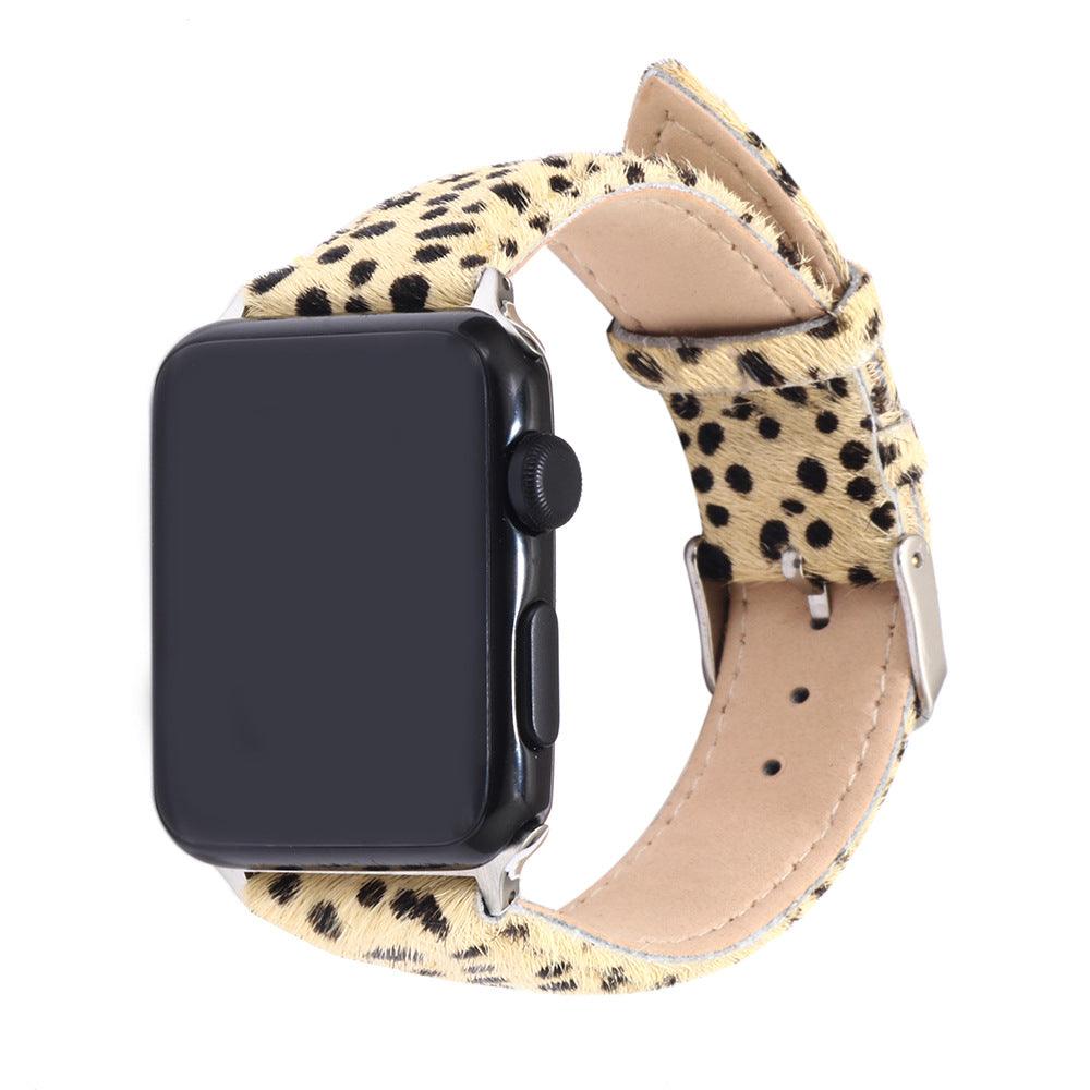 Women’s Leather Bracelet for Apple Watch-Leopard Print-Women’s Gift