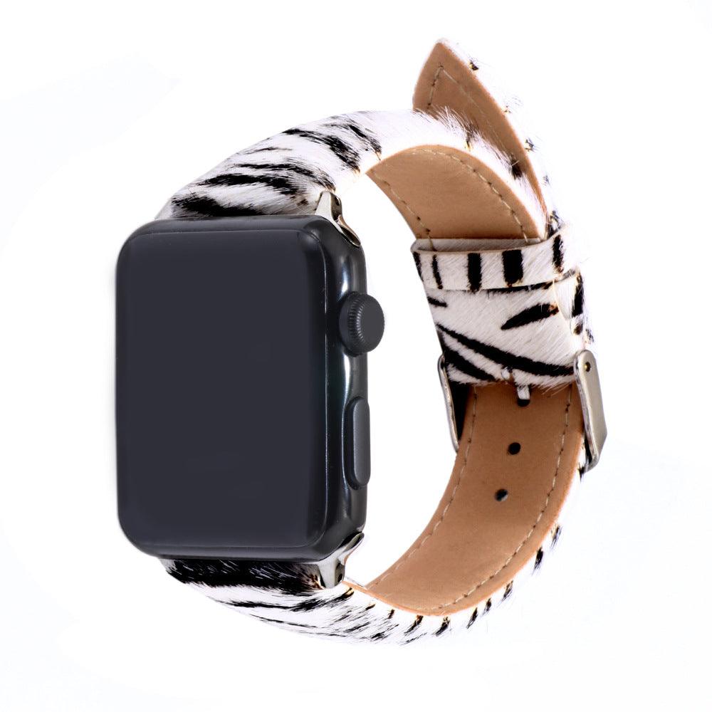 Women’s Leather Bracelet for Apple Watch-Zebra Pattern-Women’s Gift