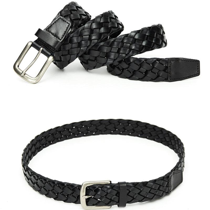 Women’s Luxury Leather Belt-Hand Braided-Belt for Dresses