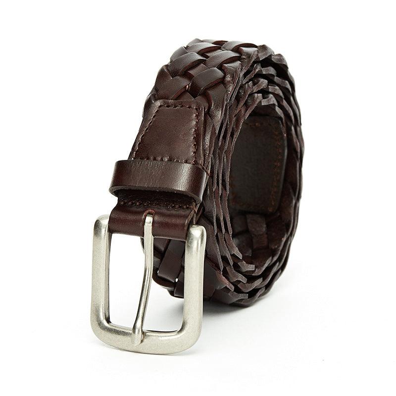 Women’s Luxury Leather Belt-Hand Braided-Belt for Dresses